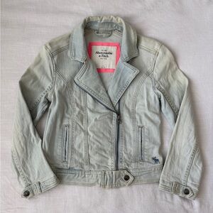 Rare Y2K Vintage Abercrombie & Fitch Light Blue Denim Jacket